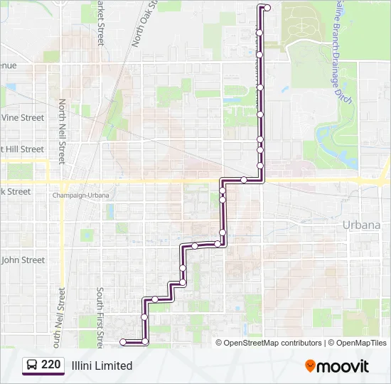 220 Bus Line Map