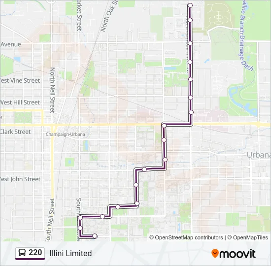 220 Bus Line Map