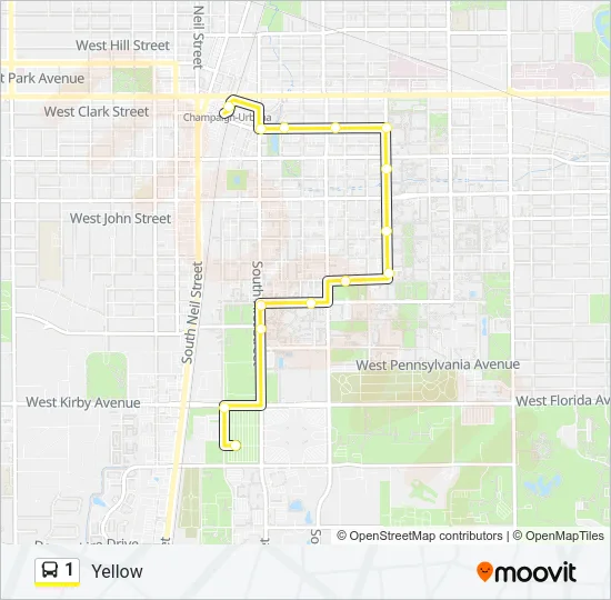 1 Bus Line Map