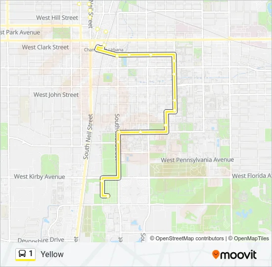 1 Bus Line Map