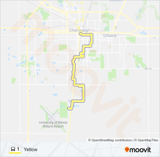 1 Bus Line Map
