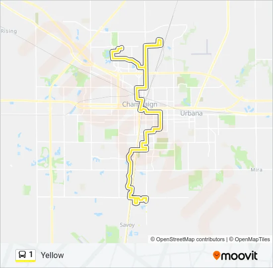 1 Bus Line Map