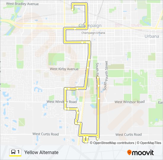 1 bus Line Map