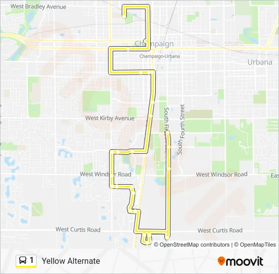1 Bus Line Map