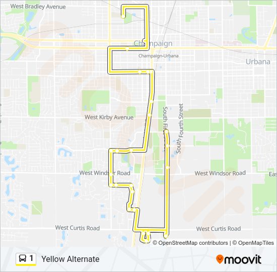 1 Bus Line Map