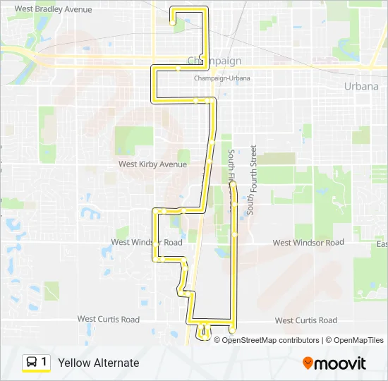 1 Bus Line Map