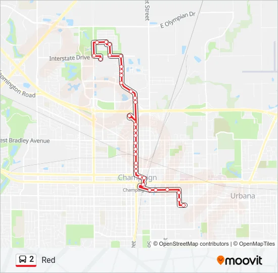 2 Bus Line Map