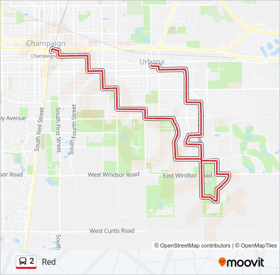 2 Bus Line Map