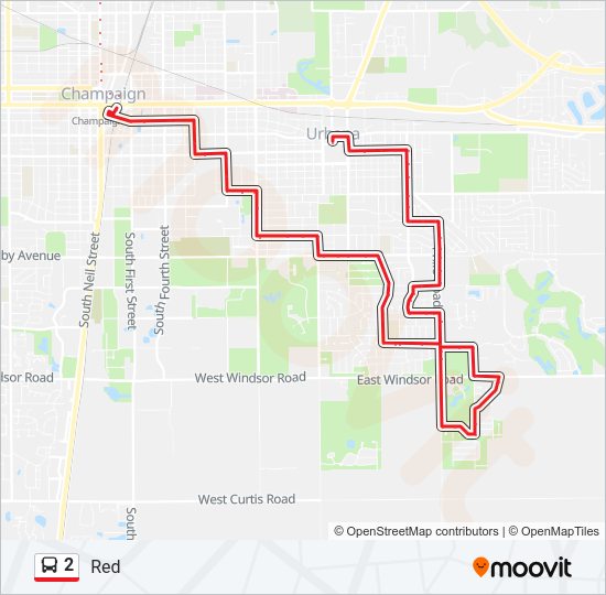 2 Bus Line Map