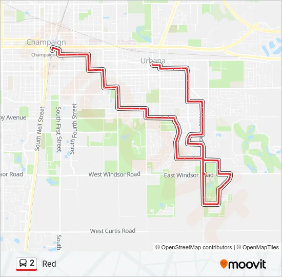 2 Bus Line Map