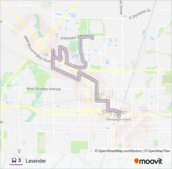 3 Bus Line Map