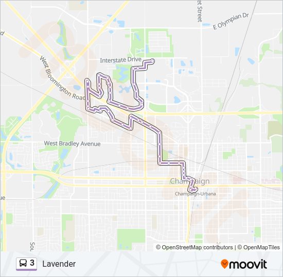 3 Bus Line Map