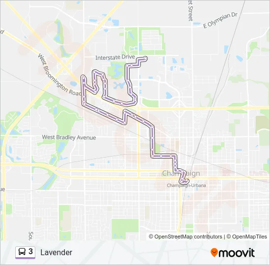 3 Bus Line Map