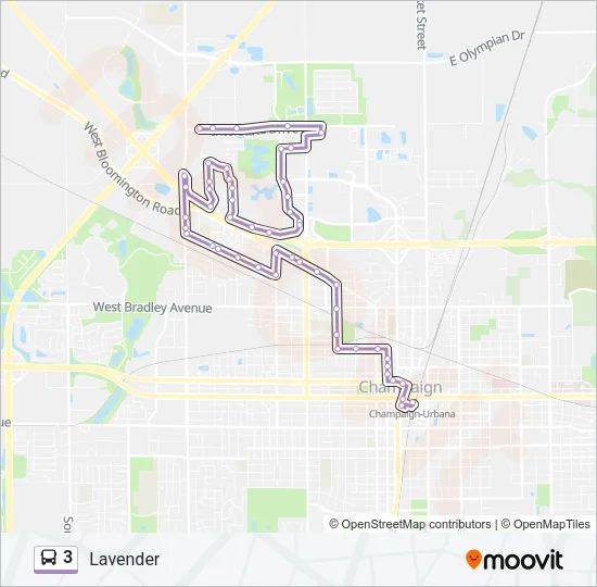 3 Bus Line Map