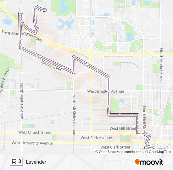 3 Bus Line Map