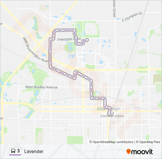 3 Bus Line Map