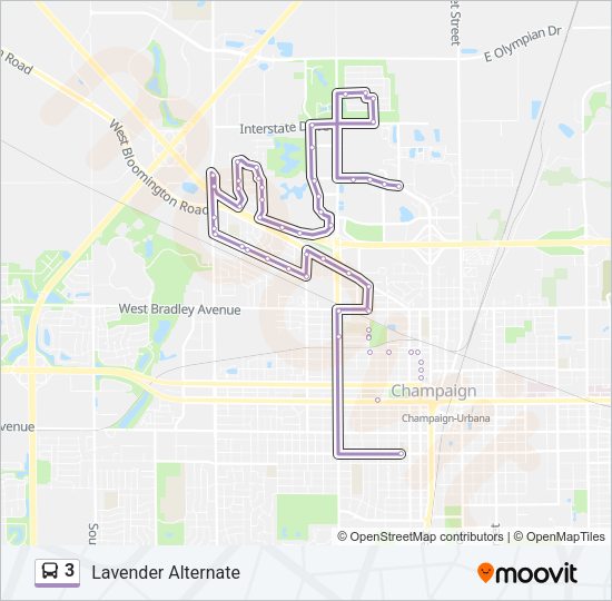 3 Bus Line Map