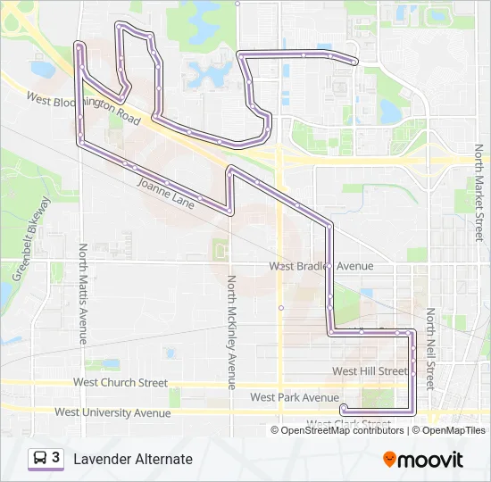 3 Bus Line Map