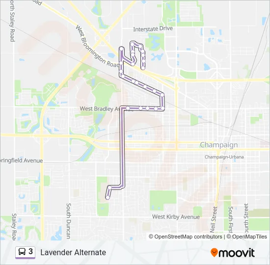 3 Bus Line Map