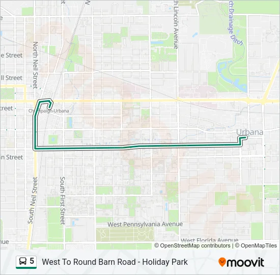 5 Bus Line Map
