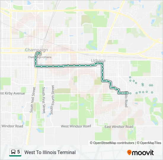 5 Bus Line Map