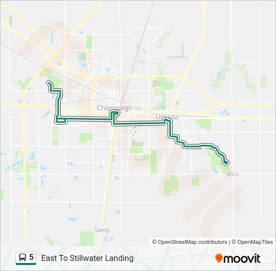 5 Bus Line Map