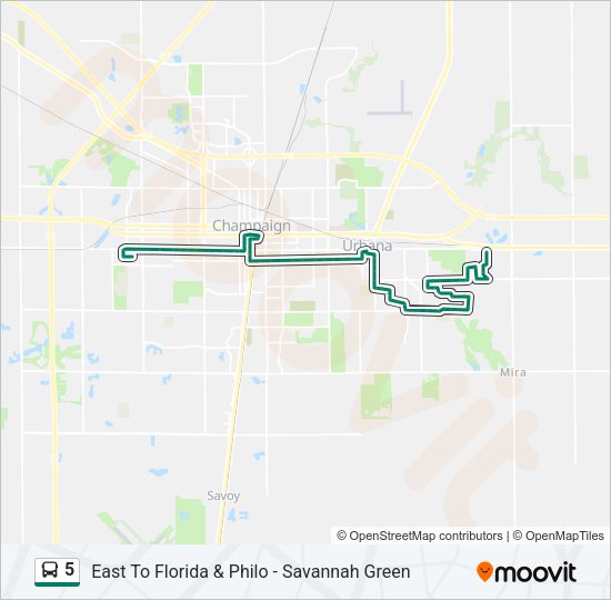 5 Bus Line Map