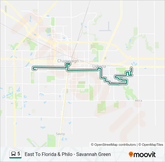 5 Bus Line Map
