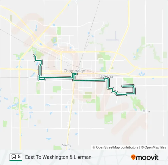 5 Bus Line Map