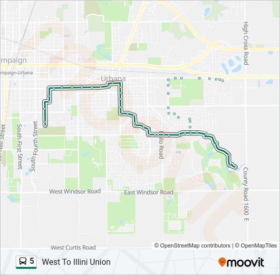 5 Bus Line Map