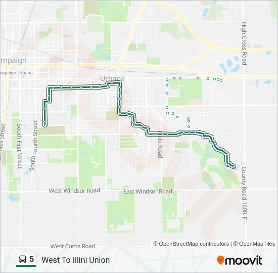 5 Bus Line Map