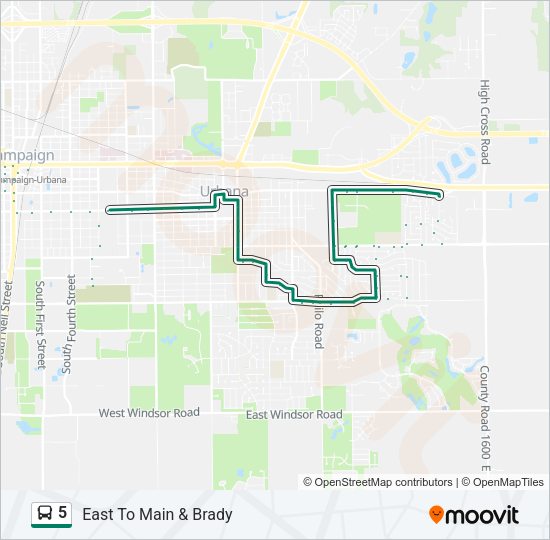 5 Bus Line Map