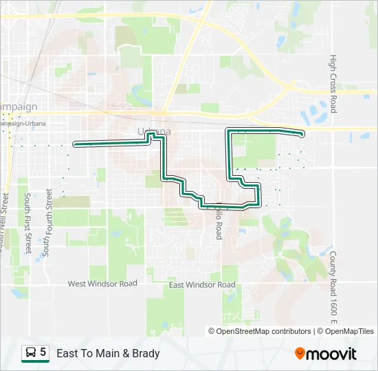 5 Bus Line Map