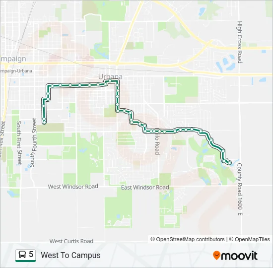5 Bus Line Map