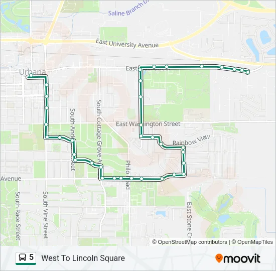 5 Bus Line Map