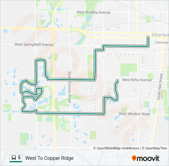5 Bus Line Map