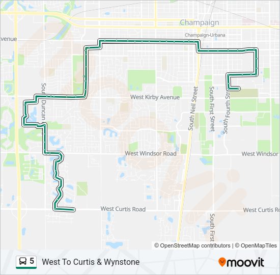 5 Bus Line Map