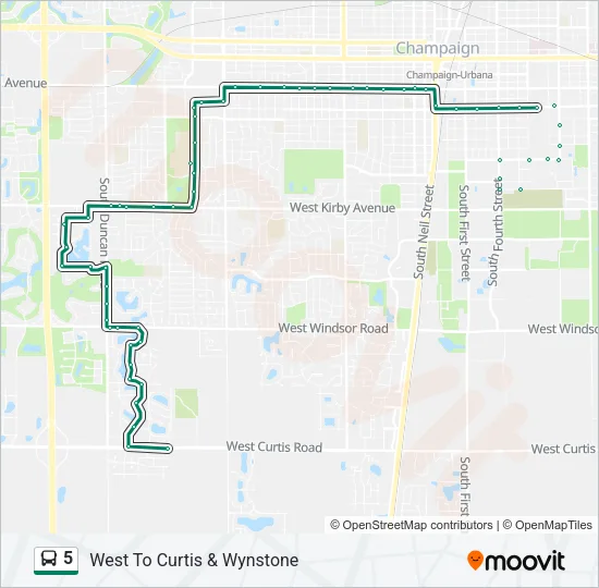 5 Bus Line Map