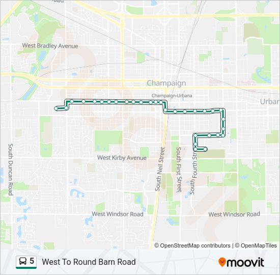 5 Bus Line Map