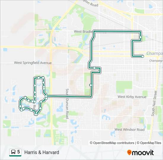 5 Bus Line Map