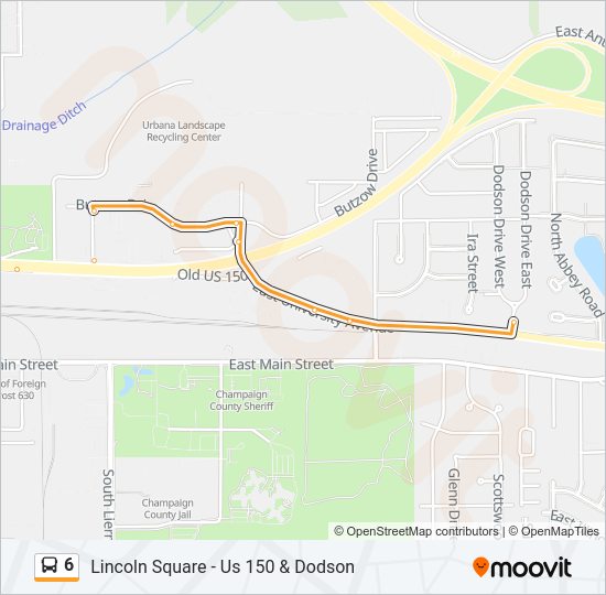 6 bus Line Map