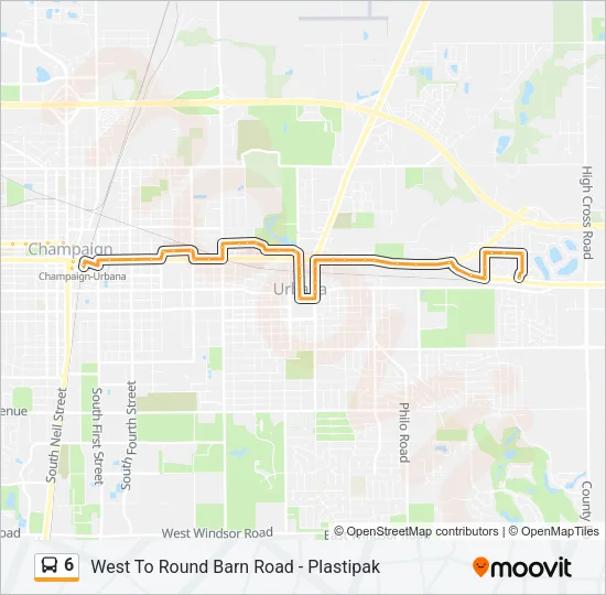 6 Bus Line Map