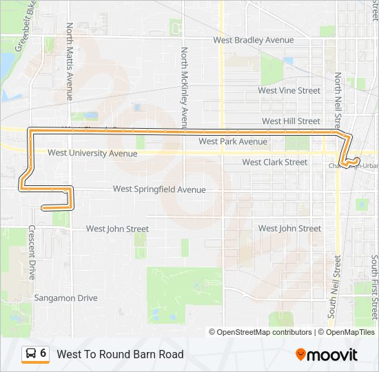 6 Bus Line Map