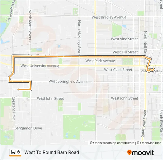 6 Bus Line Map