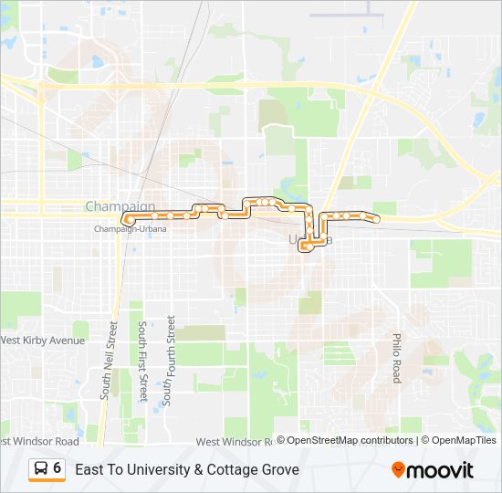 6 Bus Line Map