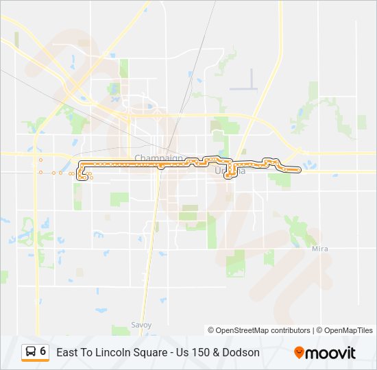 6 Bus Line Map