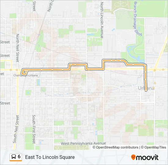 6 Bus Line Map