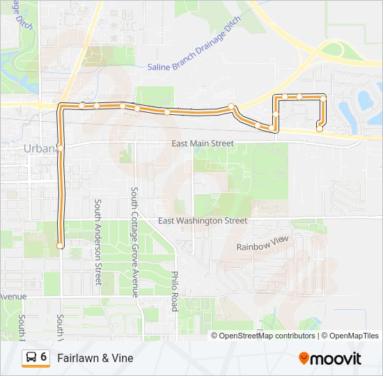 6 Bus Line Map