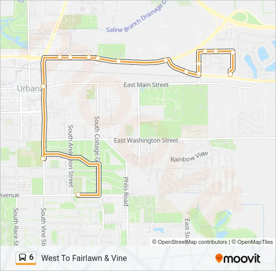 6 Bus Line Map