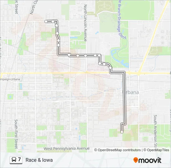 7 Bus Line Map